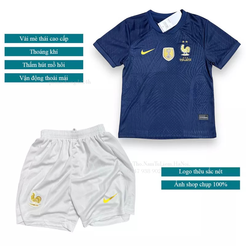 Quần Áo Bóng Đá Trẻ Em, Áo Đá Banh Trẻ Em In Sẵn Tên Số Cầu Thủ Như Hình