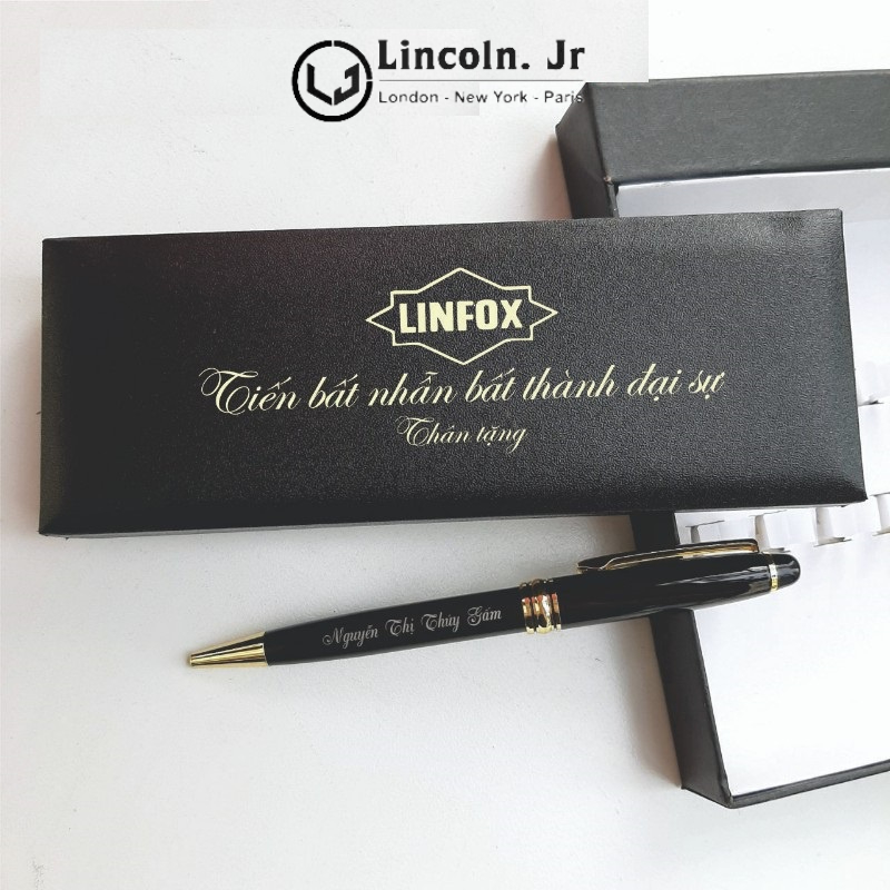 Bút ký khắc tên kèm hộp sang trọng, Quà tặng ý nghĩa ,  Hato Offical