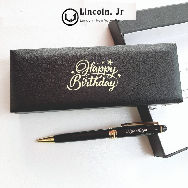 Bút ký khắc tên kèm hộp sang trọng, Quà tặng ý nghĩa ,  Hato Offical