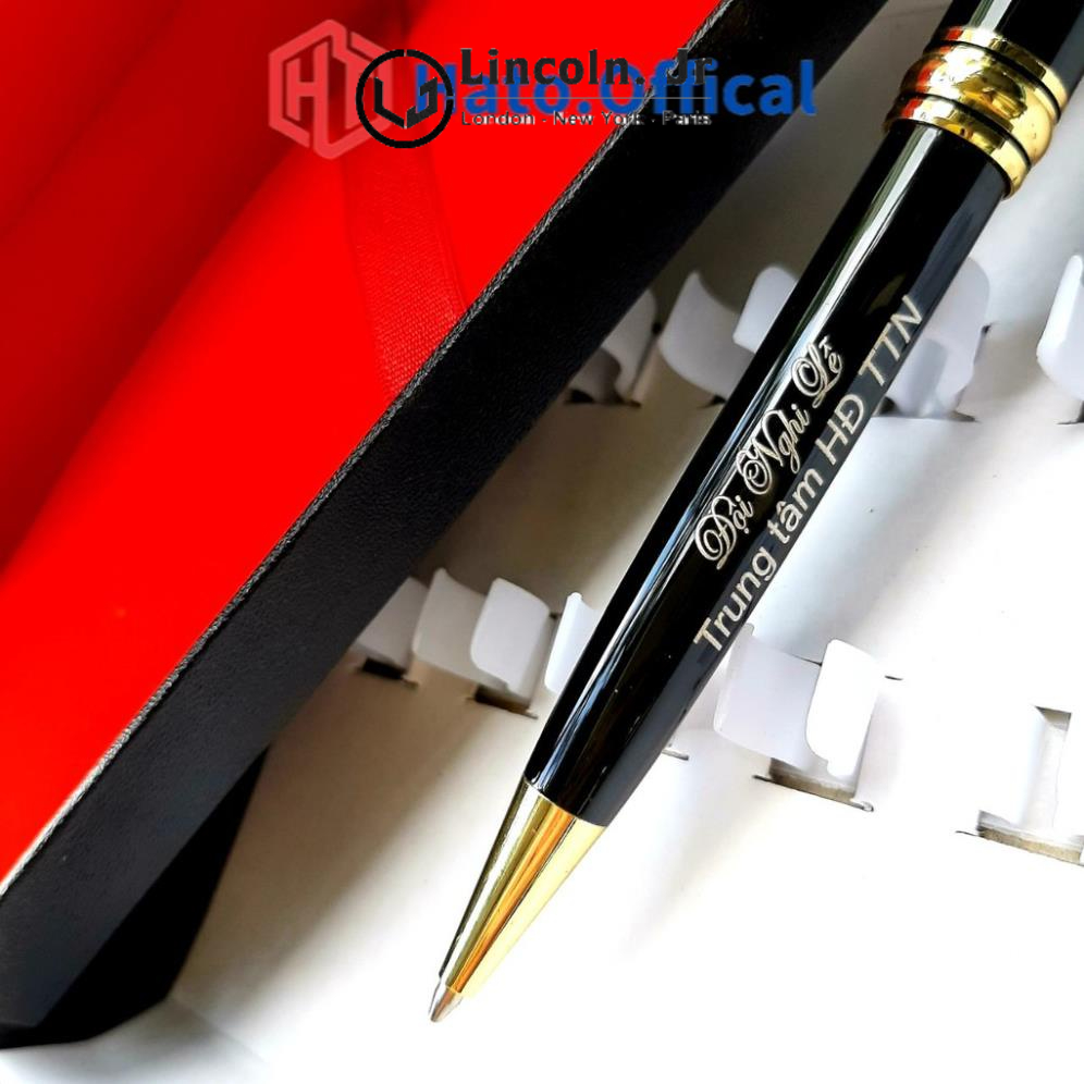 Bút ký khắc tên kèm hộp sang trọng, Quà tặng ý nghĩa ,  Hato Offical
