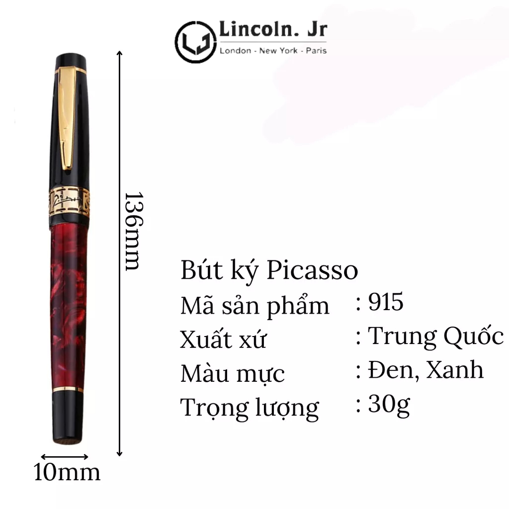 Bút Ký Cao Cấp Picasso Xanh 915RGR Tia Sáng Miễn Phí Khắc Tên