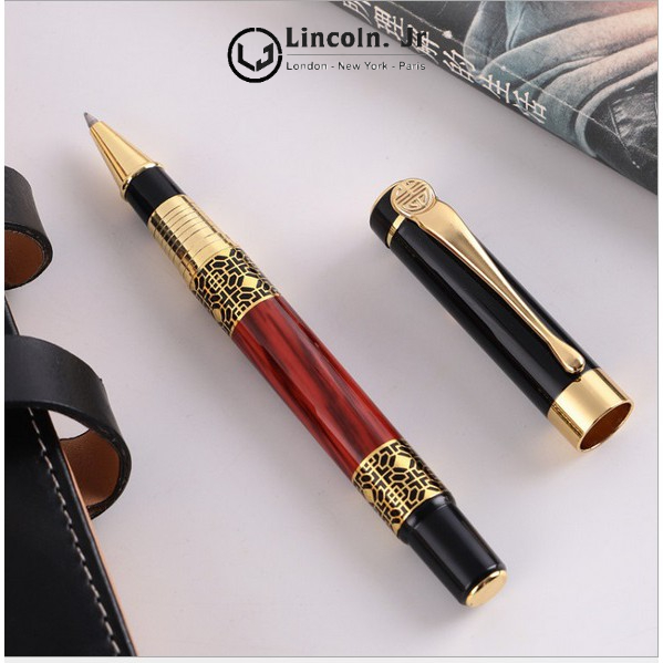 Bút ký Doanh nhân Lincoln Jr 007, vân gỗ Quý tộc, quà tặng dành cho Doanh nhân