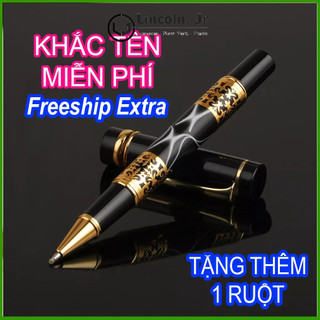 Miễn phí khắc tên & Vận Chuyển Tặng Kèm Hộp & Ruột Mực, Celluloid Vân Đá thân thép CEO 039A, ngòi 0.5 mm, viết mượt, mịn