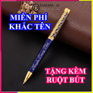Màu xanh & Nâu - Bút ký cao cấp CEO 080, ngòi 0.7 mm, mực mịn, đều ở mọi góc nghiêng