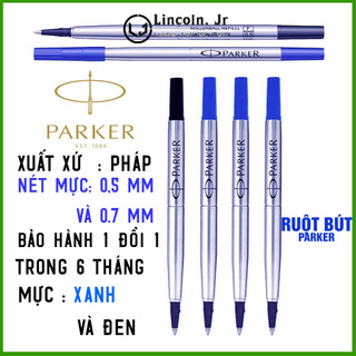 Ruột bút Parker, ngòi 0.5 mm và 0.7 mm, xuất xứ Pháp, mực Xanh