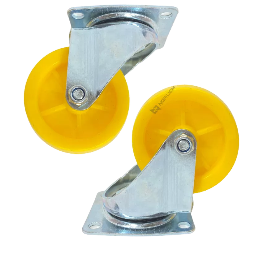 Bánh xe vàng nghệ 3cm, 4cm, 5cm, 6cm, 7cm, 8cm, 10cm - 2 Vòng Không Khóa