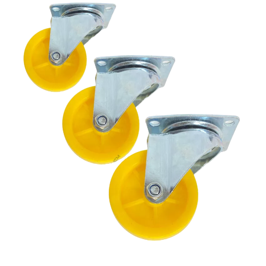 Bánh xe vàng nghệ 3cm, 4cm, 5cm, 6cm, 7cm, 8cm, 10cm - 2 Vòng Không Khóa