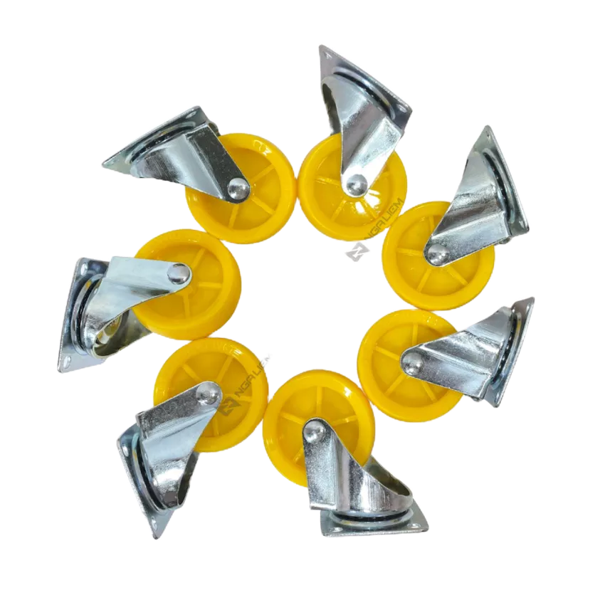 Bánh xe vàng nghệ 3cm, 4cm, 5cm, 6cm, 7cm, 8cm, 10cm - 2 Vòng Không Khóa