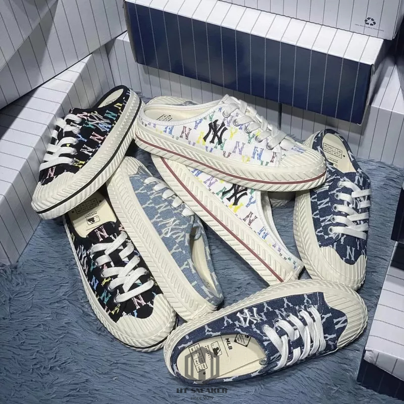 Giày MLB Mule Origin Newyork Yankees | Giày Mule Đạp Gót Thời Trang MLB