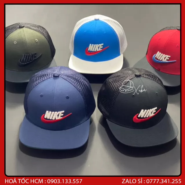 #𝗖𝗼́ 𝘃𝗶𝗱𝗲𝗼 Mũ snapback nam NIK phối lưới logo thêu nổi sắc nét khoá bấm VNXK