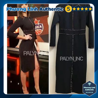 Váy dáng dài công sở khóa lưng viền beo, xả vạt trước tay lỡ Zara Auth New Tag có sẵn 9878/171 9878171