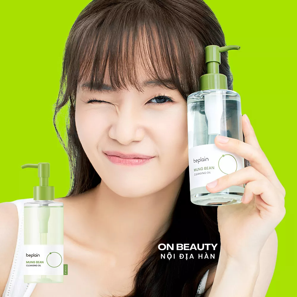 Dầu tẩy trang beplain đậu xanh Greenful Cleansing Oil nội địa bill Hàn