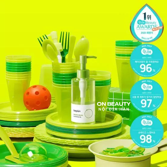 Dầu tẩy trang beplain đậu xanh Greenful Cleansing Oil nội địa bill Hàn