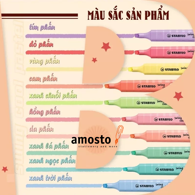 Bút Dạ Quang Chính Hãng Stabilo Swing Cool