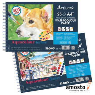 KLONG - Sổ vẽ lò xo màu nước Artwork A4  300gsm ( MS: 782 )