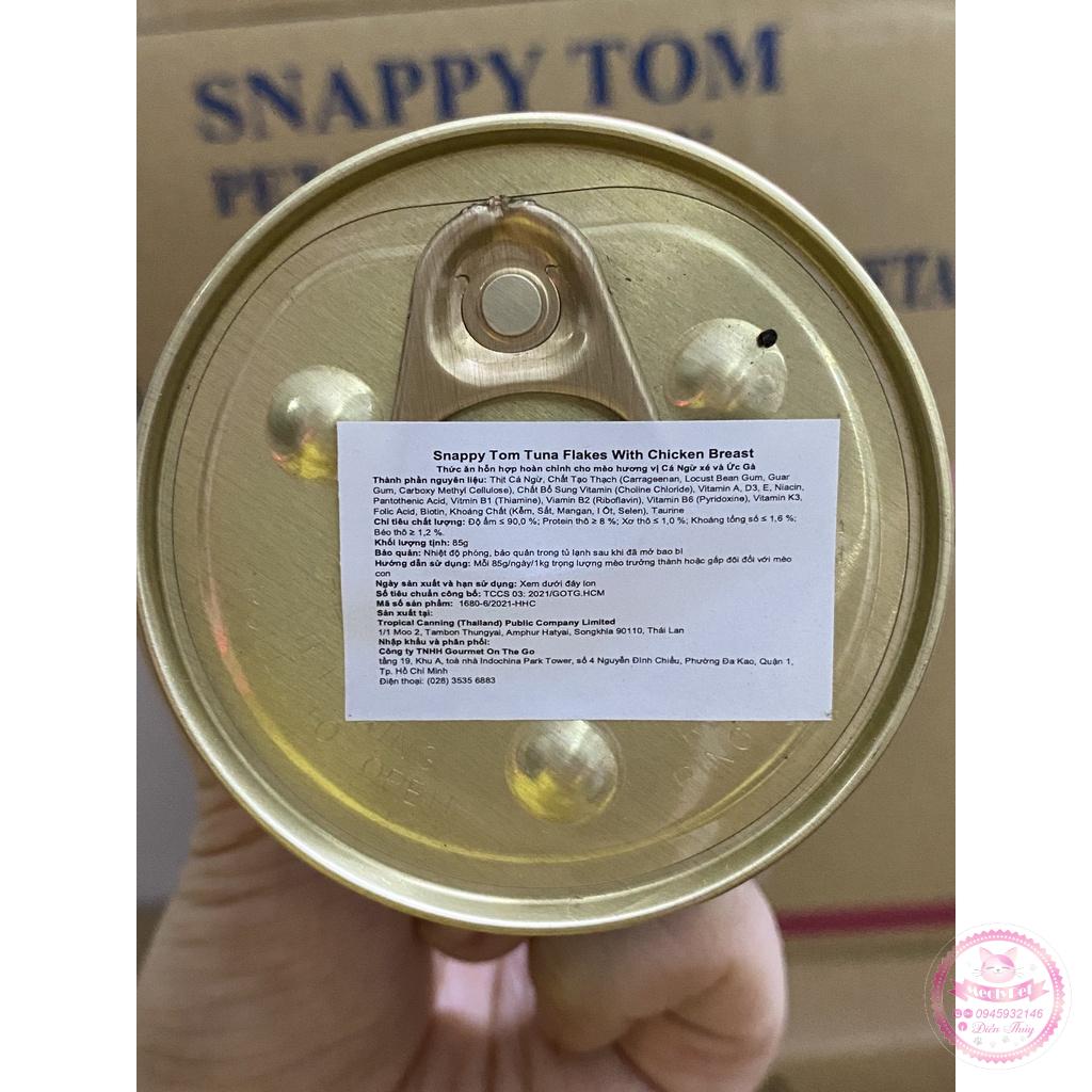 Pate Snappy Tom Premium lon 85gram thơm ngon dành cho mèo