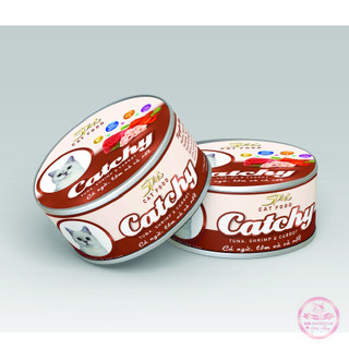 [Xả kho cận date 5/2025] Pate mèo Catchy 5Plus dạng lon 170gram