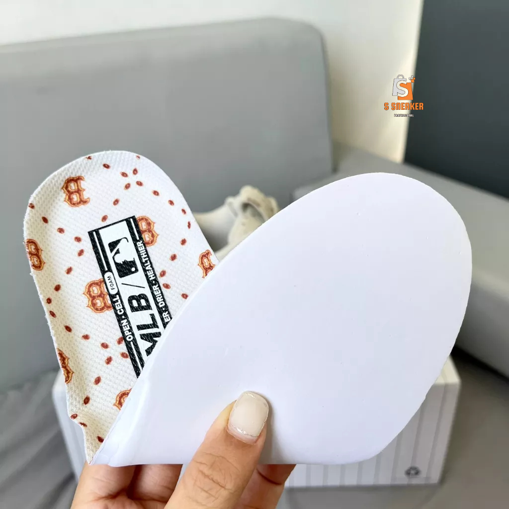 Giày MLB BigBall Chunky Saffiano Diamond Monogram Boston Red Sox Beige | FULLBOX - kèm phụ kiện