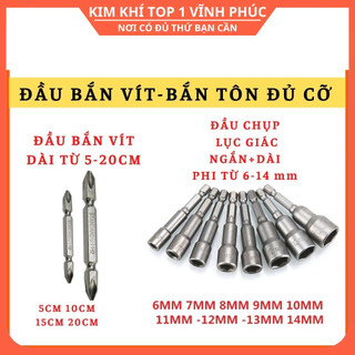 Đầu mũi bắn vít 4 cạnh, mũi bắn tôn, đầu chụp lục giác