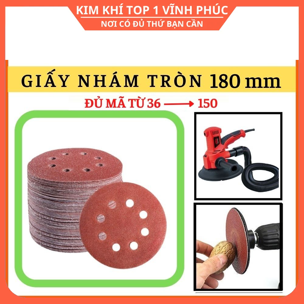 Giấy ráp nhám tròn đế lông