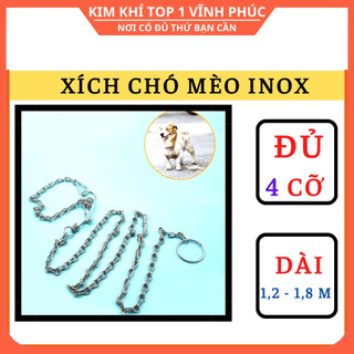 Xích chó, Dây sích xích dắt chó cảnh mèo con lớn to nhỏ inox 304