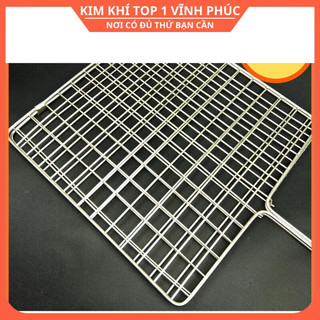 Vỉ Nướng Thịt Inox hình vuông có tay cầm
