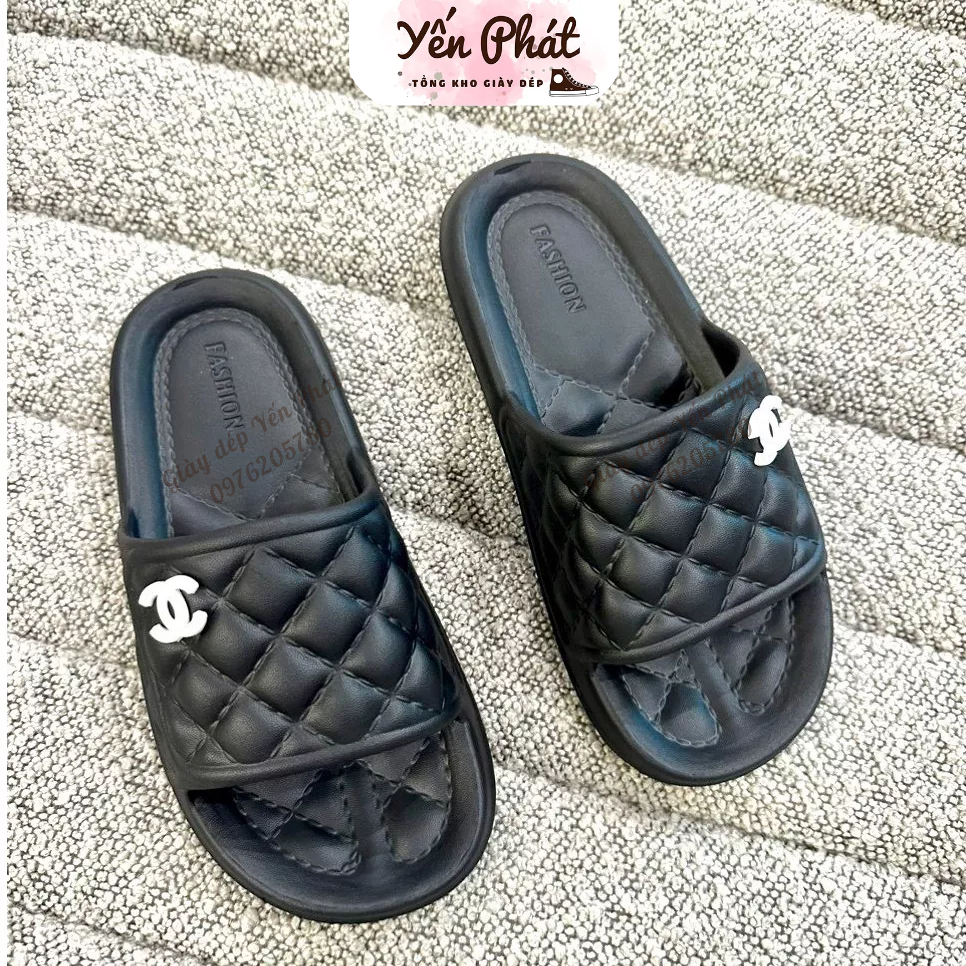 NEW Dép Nữ Quai Ngang Ô Chéo  Trám Mác Chữ  Ngẫu Nhiên Siêu Nhẹ Êm Chân  MS 1608 HP
