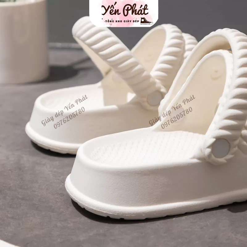 Dép SanDal , Dép Quai Hậu Đế Bằng Hoạ Tiết Chéo Chất Liệu EVA Siêu êm New 2023 TA