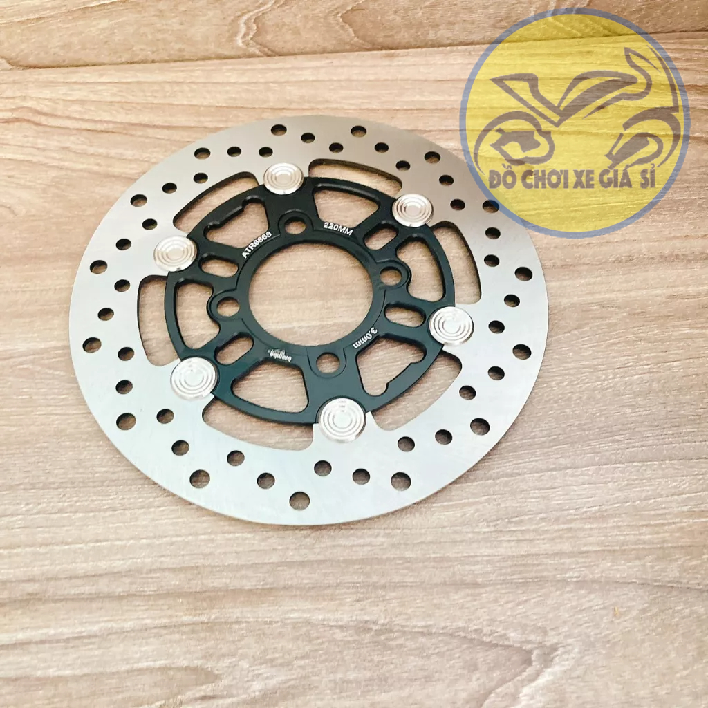 Đĩa thắng HT long đền inox 220mm 4 lỗ thông dụng