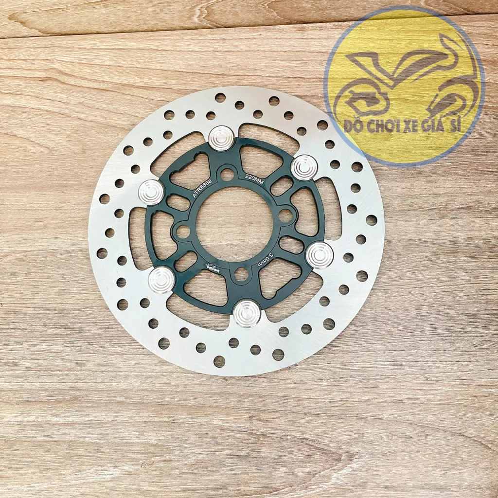 Đĩa thắng HT long đền inox 220mm 4 lỗ thông dụng
