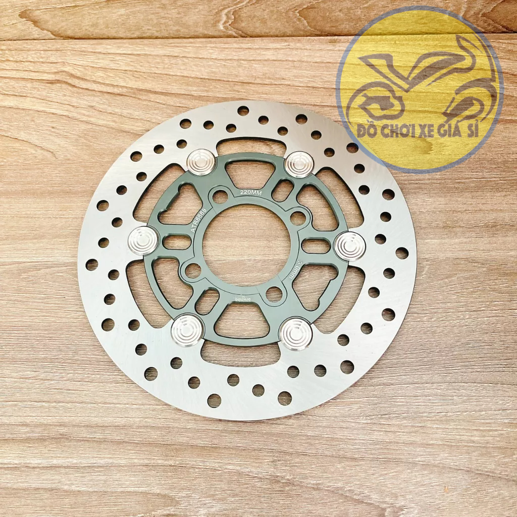 Đĩa thắng HT long đền inox 220mm 4 lỗ thông dụng