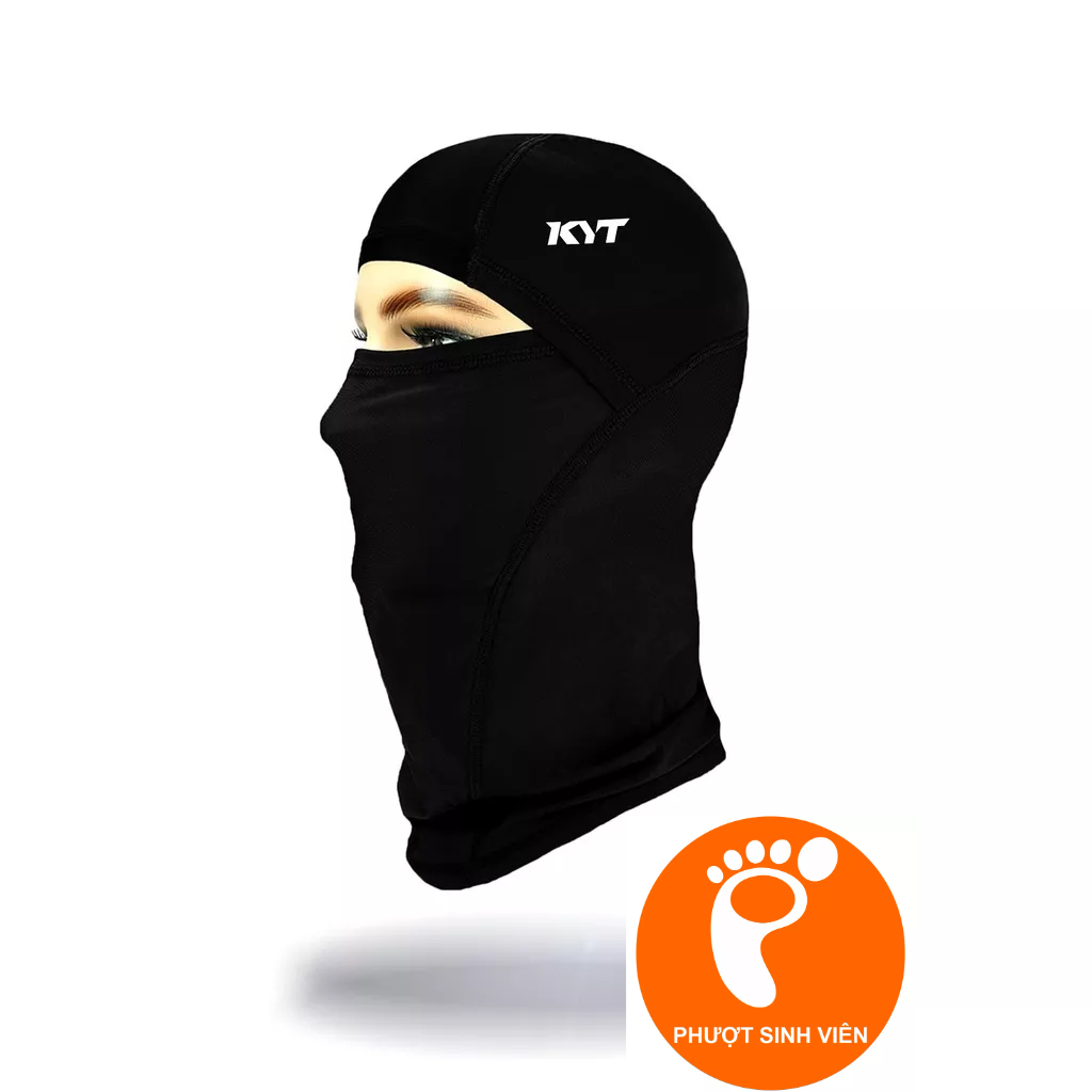 Khăn ninja in logo KYT F1 phản quang thun cotton lưới thấm hút mồ hôi tốt