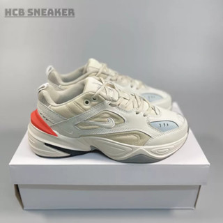 Giày Thể Thao Sneaker M2k Gót Cam Bản Cao Cấp, Giày Sneaker M2k Tekno Trắng Gót Cam,  Full Box