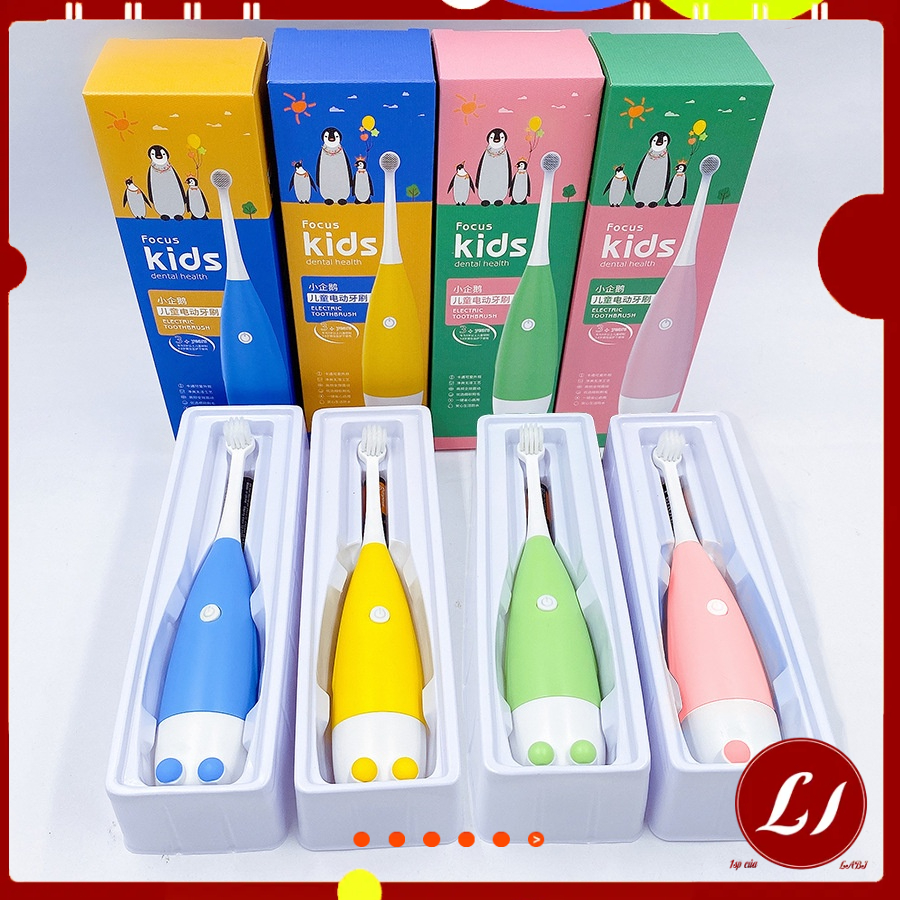 Bộ Máy đánh răng tự động KIDS/ Bàn chải điện cho bé đầu mềm- QATE0110