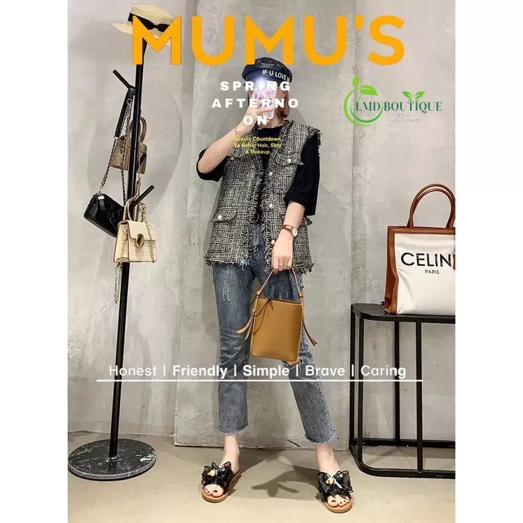 Dép nữ quai nơ hàng quảng châu thiết kế đế mềm êm chân - Dép nữ thời trang tiểu thư