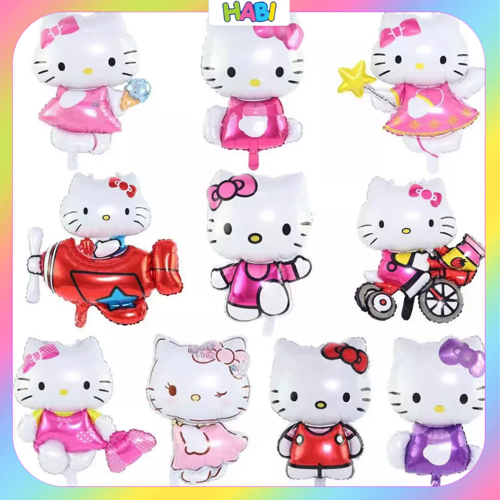 Bóng nhôm hello kitty trang trí sinh nhật bé gái nhiều mẫu mới