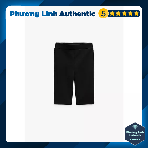 Quần legging nữ lửng dày dặn Zara auth new tag có sẵn biker đùi dáng ôm bó lưng co dãn tập gym yoga 7901/160 7901160