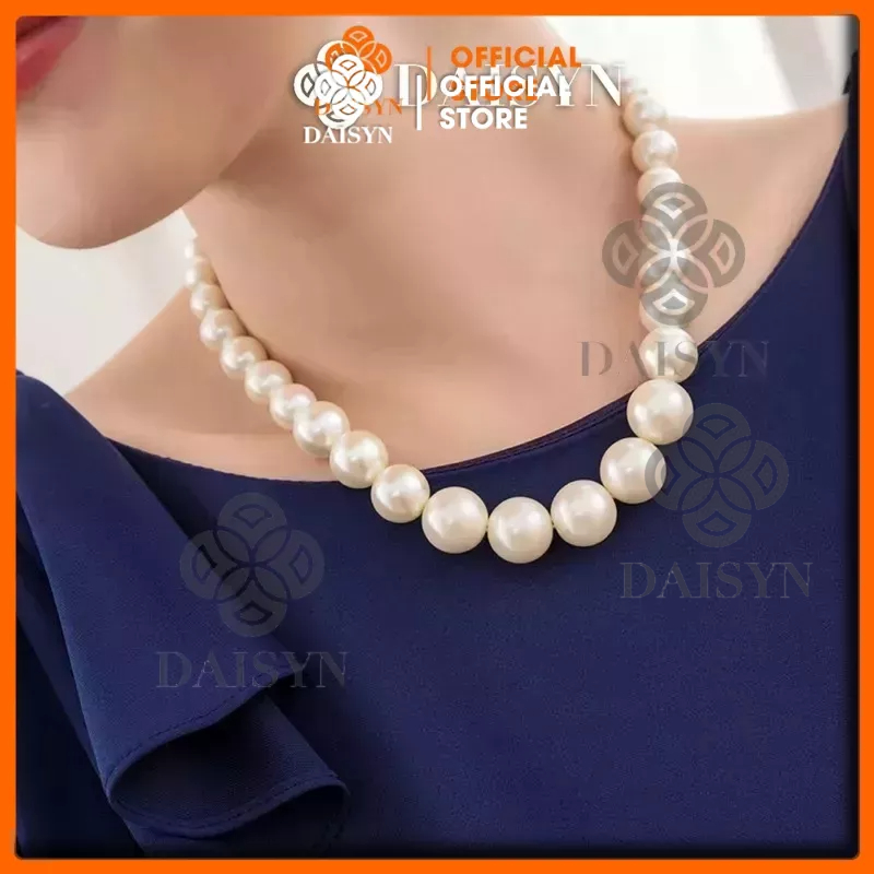 N399 vòng cổ hạt Trai, dây chuyền hạt bẹt dây chuyền mang áo dài kiểu dáng sang trọng cho nữ