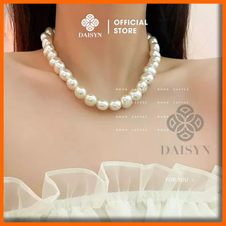 N706 dây chuyền hạt trai dẹp hạt lớn, Dây Chuyền Ngọc Trai Nhân Tạo Cao Cấp sang trọng