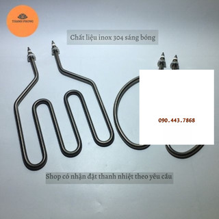 Thanh nhiệt điện trở tim tròn và 3 đỉnh đun nước inox 304 220v 380v