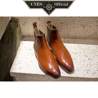 Giày boots nam kiểu dáng chelsea thời trang da bê cao cấp thương hiệu cnes