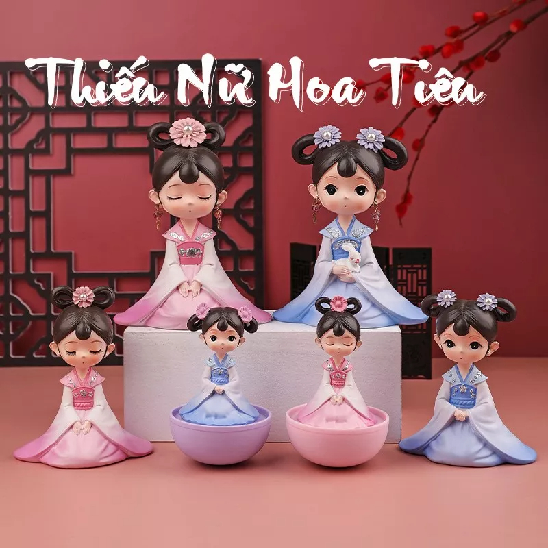 Set Quà tặng, sưu tầm, phụ kiện trang trí nội thất, bánh kem, xe hơi, đồ chơi bé gái bạn gái dễ thương Thiếu Nữ Hoa Tiêu