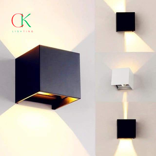 Đèn led gắn tường Đèn tường led hình vuông để ngoài trời, điều chỉnh được góc  chiếu, chống nước B9013