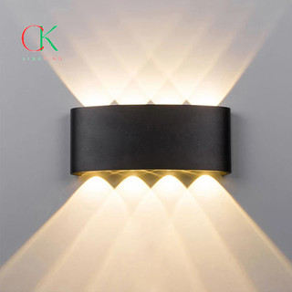 Đèn led gắn tường, Đèn tường led 2 đầu 8w  ánh sáng vàng, đèn tường led nghệ thuật trang trí có chỉ số chống nước B115-8