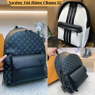 Balo Lv nam, Balo đi học thời trang ulzzang Ba lô Lv da pu cao cấp màu đen phong cách unisex hàn quốc