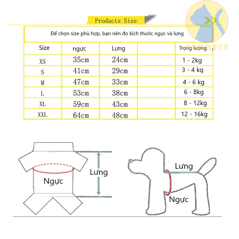 Áo nỉ hoodie giáng sinh dành cho chó mèo hình cây thông và ông già noel