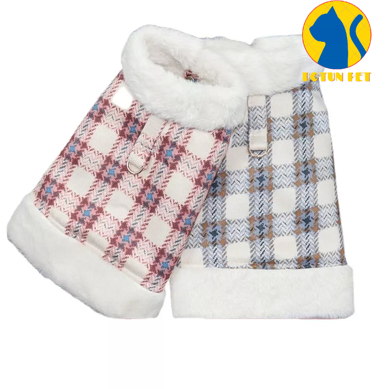 Áo gile lót lông dành cho chó mèo siêu ấm