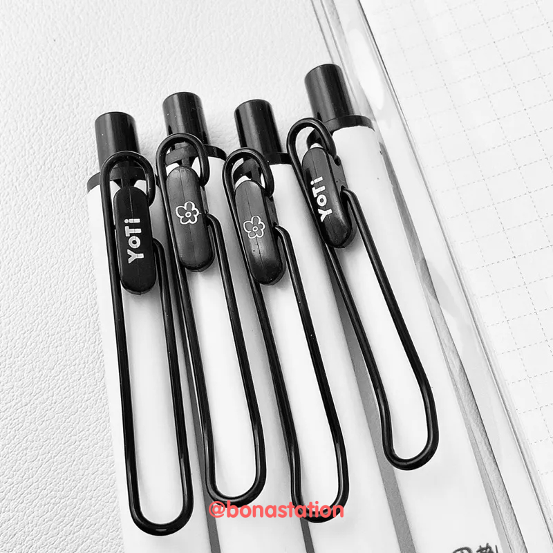 Bộ 4 chiếc bút gel bấm ngòi ST 0.5mm Huahua Guolai | BPN018