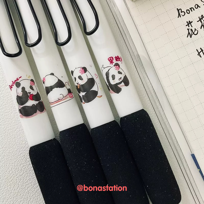 Bộ 4 chiếc bút gel bấm ngòi ST 0.5mm Huahua Guolai | BPN018