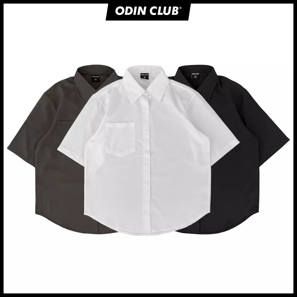 Áo sơ mi cộc tay Original ODIN CLUB, Áo sơ mi form rộng unisex nam nữ, Local Brand ODIN CLUB